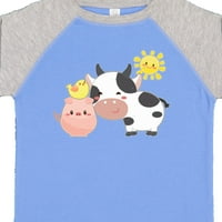 Inktastična zabavna poljoprivredna zemljišta - krava, svinja, pilić poklon malih dječaka ili majica