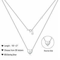 S Sterling Silver Početne ogrlice za žene Djevojke personalizirane 14k bijelo zlato Ogrlica od srca