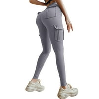 Ženske gamaše visoki struk rastezljiv bootcut yoga vježba kauzalne trendi hlače s džepovima joga hlače