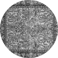 Ahgly Company u zatvorenom okruglom perzijskim sivim tradicionalnim prostirkama, 8 '