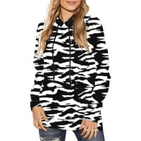 Olyvenn ponude Ženska modna dukserica za pulover na vrhu pulover leptir grafički print casual comen