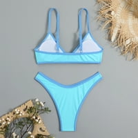 CLLIOS ženski bikini kupaći kostimi V-ožičeni kostim za kupanje u boji koru za kupanje kupaći kostimi