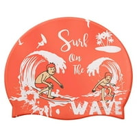 Dječja kapa za plivanje, prekrivena vodootporna crtana plivanja za dugu i kratku kosu