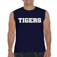 Arti - Muška grafička majica bez rukava, do muškaraca veličine 3xl - tigrovi
