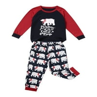 Lizxun roditelj-dijete utakmice pidžama, crtani medvjedi vrhovi sa hlačama