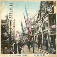Pozorišna ulica, Jokohama, Japan Poster Print Mary Evans Grenville Collins Postcard Collection