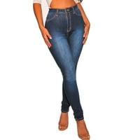 Durtebeua traper hlače za žene Trendi super istezanje visokog struka Classic Casual Slim Fit pantalone