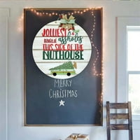 BIRCH božićna vrata natpis natpis dizajna Trodimenzionalna okrugla obiteljska praznična zabava dobrodošlice