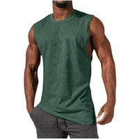 Modni i komfornizilni muški sportski casual tenk vrhunsko fitnes čvrsto muško majica zelena l