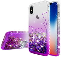 Kompatibilan za Apple iPhone XS MA Case, sa [zaštitnikom zaslona temperamenta] Soga Diamond Glitter