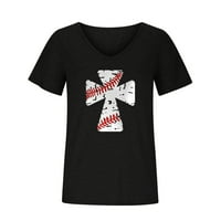 Ugradne košulje za žene Grafičke majice Ženska moda Ležerne prilike za majicu V-izrez Pulover bez rukava