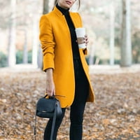 Bicoasu ženski vrhovi ženski dugi rukav casual pulover vrhove modnih modnih pulover za žene žuti 5xl