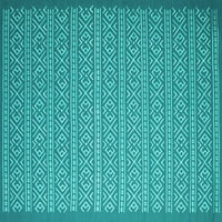Ahgly Company Indoreni pravokutnik Sažetak tirkizne plave suvremene prostirke, 6 '9 '