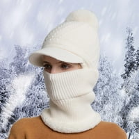 Zimske kape za muškarce Žene Žene Slouchy pletene hlače Wood vunena kapa šal integrisani pulover kapa Slatka zaštitna kapa na otvorenom