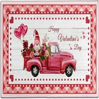Zoeeya Valentines Dnevna vrata Valentine Doormat srčana prostirka u obliku srca Mat Love Doormat ulaz