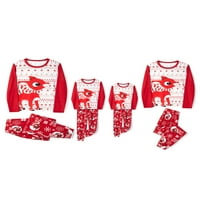 Porodično božićno roditelj-dijete pidžama slatka jelena snježna pahuljica tiska i pantalone Početna
