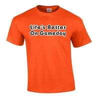 Život je bolji na Dan igre Unizirane majice kratkih rukava-narandžasto-5xl