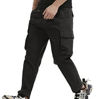 Yievit muški teretni hlače čišćenje vrećice za čišćenje u školi svakodnevno trčanje modni džep ravne