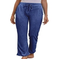 Žene plus veličina joga hlača široka noga udobna crtača pidžama pjs hlače labavi ravni salon trčanje