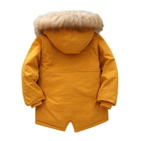 Aaiyomet Baby Boys zimski kaputi s kapuljačom s kapuljačom par-ka debeli zimski zimski zimski PU-Ffer