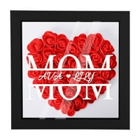Haykey personalizirana mama cvijeća Bow Bo s imenom sačuvane ruže okvira za slike prilagođena memorijskom