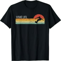 Vijek trajanja WAKESURFING WAKESURF WAKESURFER Vintage Retro Wake Surf Majica Crna 2x-velika