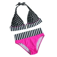 Kupaći kostimi Žene Stripe Bikini set zavojnog push-up kupaćeg kostim kupaći odjeća