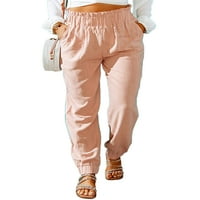 NOILLA dame hlače Čvrsto kolor palazzo pant džepovi Loungeward Ženske ležerne pantalone Visoka struka