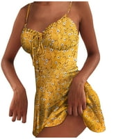 Baycosin mini cvjetna haljina za tiskanu haljinu za ženske haljine sa zatvaračem