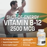 Vitamin B 2500MCG snimak brzog rastvaranja žvakaćih tableta za žvakanje - brzo oslobađanje trešnjeg