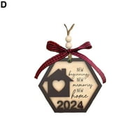 Trayknick Privjesak Božićni poklon Personalizirani housewarming poklon drvena kućni ukras srca sa visećim