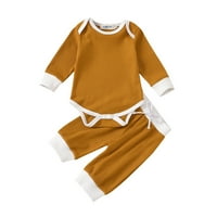 Durtebeua Baby Girl Clot Set Duksovi vrhovi Flare Hlače postavljaju slatku odjeću za mališana 3- mjeseci