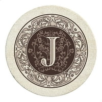 Thirstystone monogram slova J apsorpciona pješčenjaka coaster 4-pack