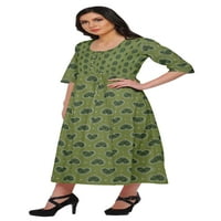 Moomaya A-Line Kurtis za žene tiskane duge kurti haljine indijski vrh za žene