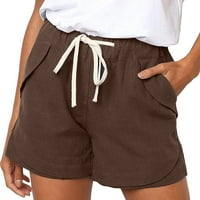 Ženske ljetne kratke hlače nacrtavaju povremeni povremeni elastični džep za struk labave hlače s kratkim