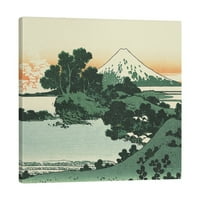 Artverse Katsushika Hokusai Shichiri Beach u provinciji Sagami Galerija-zamotana platna zelena i narančasta