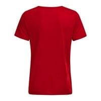Muškarci Žene Valentinovo Bluze Okrugli vrat Pismo Ljubav Ispis Parovi Košulje Vrhovi Crveni XL