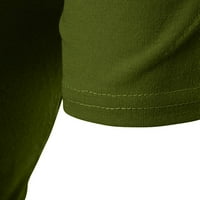 Zuwimk Muške vježbe, muške modne hop boje blok Stripe majica Army Green, XL