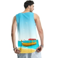 Muška majica bez rukava majica bez rukava 3D grafički brze suhe ljetne teretane