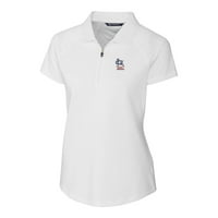 Ženski sekač i Buck White White Louis Cardinals Americana Logo Drytec Forge Stretch Polo