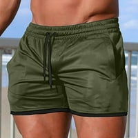 Jsaierl Hlatke za muškarce Čvrste prozračne tri hlače Plaže kratke hlače Sportske elastične pantalone