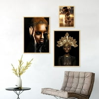 3D HD Ispis slikanje moderno afričke umjetnosti crna žena ukrasna slikarica ukras spavaće sobe