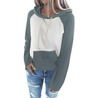 Ketyyh-Chn ženski pulover dugih rukava s dugim rukavima na vratu The majica Bluza Pulover Grey, S