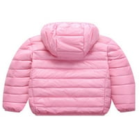 Glonme Solid Color Puffer kaput Dječak lagana vanjska odjeća Vjetrootporna jakne ružičaste