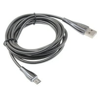 6FT dugački USB punjač za sinkronizaciju kabela metalna pletenica micro-USB žica [konektori cink legura]