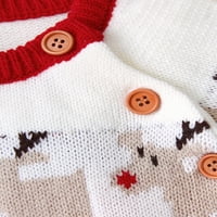 Baby Božićni džemper Romper Newborn Boy Girl Knit Jeleer Dugim rukavima PAJAMAS Jedan komad