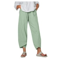 Ženske hlače Pamuk svakodnevno nose kućne ženske pantalone za žene MINT Green_ XXXXL