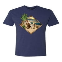 Divlji Bobby, raj je pronašao plažu hladni pop kultura muški premium tri mješavina majica, vintage mornarice,