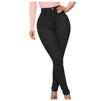 Wofedyo traperice za žene Ženske Jeance Plus size modne casual hlače za olovke crne s