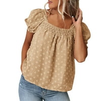 Lystmrge ženske majice veličine srednje medije Ženske košulje Veliki ženski tunik vrhovi kratkih rukava